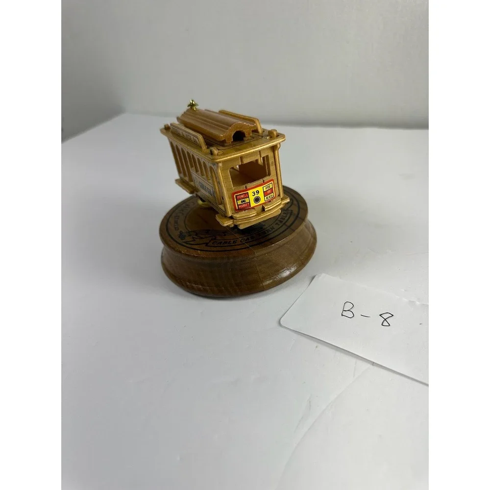 Vintage San Francisco Cable Car Wooden Souvenir Powell‎ & Hyde St. B-8